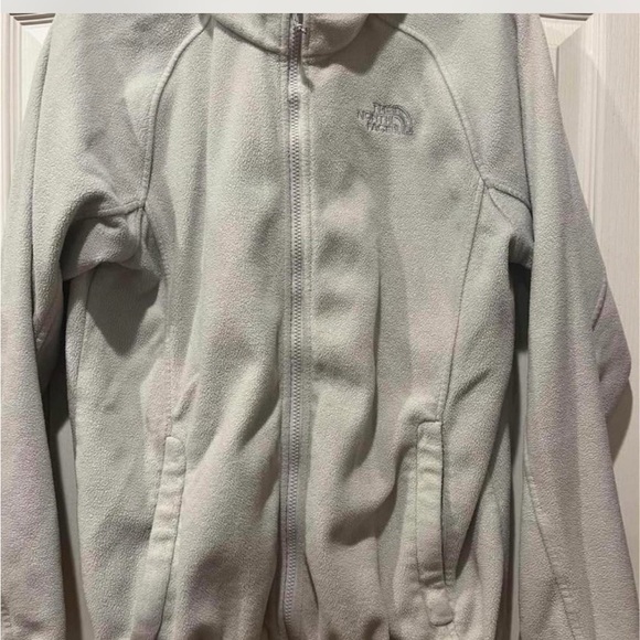 The North Face Light Gray Fleece Teddy Jacket - Picture 2 of 4
